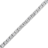 14K White Gold 3.0 Cttw Miracle Set Round-Cut Lab Grown Diamond Illusion 7