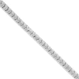 .925 Sterling Silver 3.00 Cttw Diamond Chevron Link Bracelet (I2-I3 Clarity, I-J Color) - Size 7.25