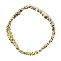 10K Yellow Gold 5.0 Cttw Diamond Double Row S-Link Cuban Bracelet (J-K Color, I2-I3 Clarity) - 7.25