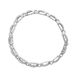 14K White Gold 2.00 Cttw Princess Diamond Invisible Set Link Bracelet (H-I Color, SI2-I1 Clarity) - 7