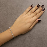 925 Sterling Silver 1.0 Cttw Diamond Tennis Bracelet-2 thumbnail 3