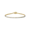 10K yellow gold bracelet with round diamond stones totaling 1.0 carat