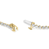 10K Yellow Gold Plated Sterling Silver 1.0 Cttw Round Diamond Tennis Bracelet-4 thumbnail 5