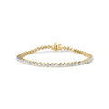 10K Yellow Gold 3.0 Cttw Prong Set Round Diamond Classic Tennis Bracelet-0