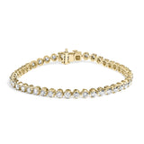 10K Yellow Gold 5.0 Cttw Diamond Tennis Bracelet-0 thumbnail 1