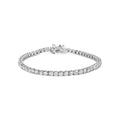 10K White Gold 6.00 Cttw Classic Natural Diamond Tennis Bracelet-0