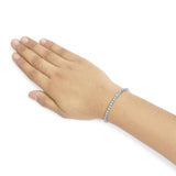 10K White Gold 6.00 Cttw Classic Natural Diamond Tennis Bracelet-2 thumbnail 3