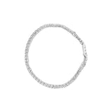 .925 Sterling Silver 1.0 Cttw Diamond Collar Line Link Bracelet (I-J Color, I1-I2 Clarity) - Size 7.25