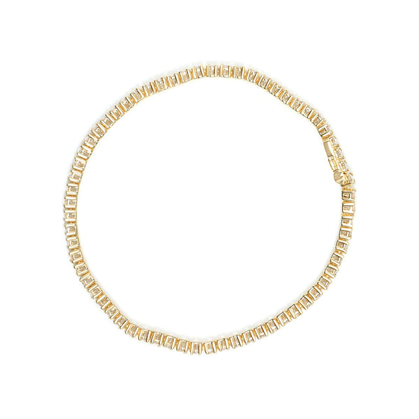 14K Yellow Gold 6.0 Cttw Classic 4 Prong Set Round Brilliant Cut Diamond Tennis Bracelet (K-L Color, VS2-SI1 Clarity) - 7.25