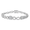 10K White Gold 3.00 Cttw Diamond Link Bracelet-0