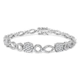 10K White Gold 3.00 Cttw Diamond Link Bracelet-0 thumbnail 1