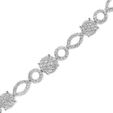 10K White Gold 3.00 Cttw Diamond Link Bracelet-3 thumbnail 4