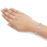 10K White Gold 3.00 Cttw Diamond Link Bracelet-2 thumbnail 3