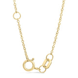 10K Yellow Gold 1/10 Cttw Diamond Paperclip Charm Adjustable Link Bracelet  (J-J Color, I1-I2 Clarity) - 7.25 Inch-1 thumbnail 2