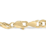 14K Yellow Gold 5/8 Cttw Diamond Cluster Curb Chain Bracelet-1 thumbnail 2