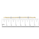 14K Yellow Gold 5/8 Cttw Diamond Cluster Curb Chain Bracelet-4 thumbnail 5