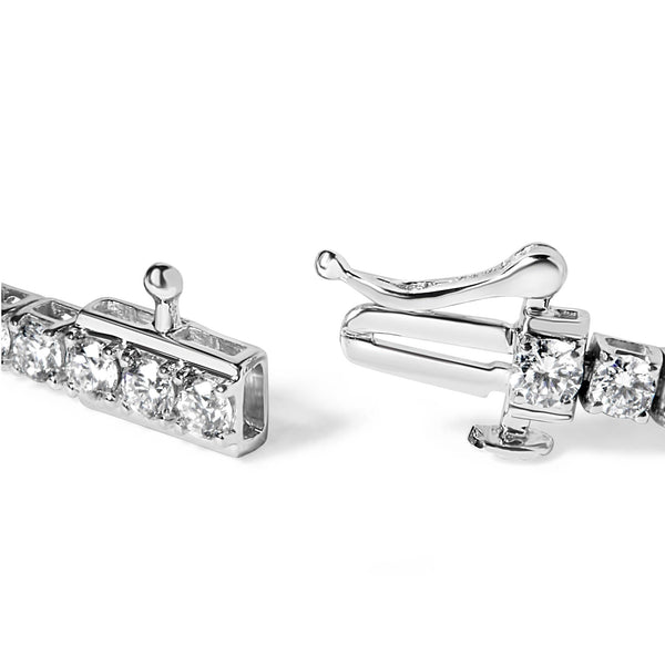 14K White Gold Classic Lab-Grown Diamond Tennis Bracelet (F-G Color, VS2-SI1 Clarity) - 7