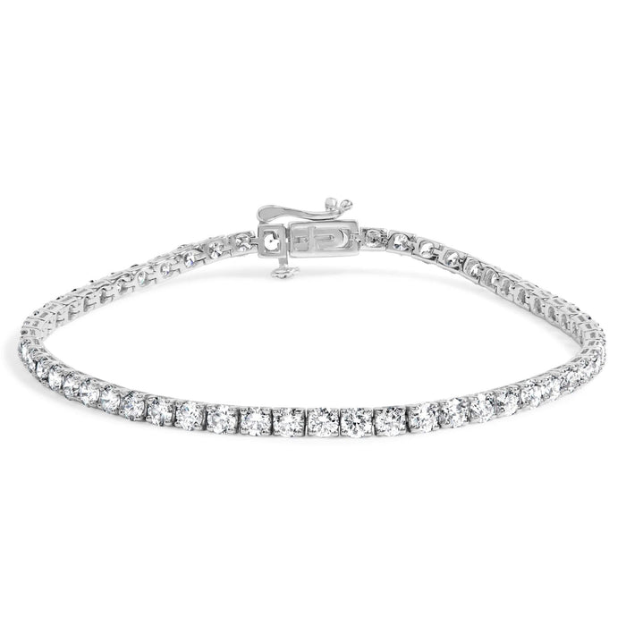 14K Gold 5.0 Cttw Lab Grown Diamond Tennis Bracelet (F-G Color, VS1-VS2 Clarity) - 7.25