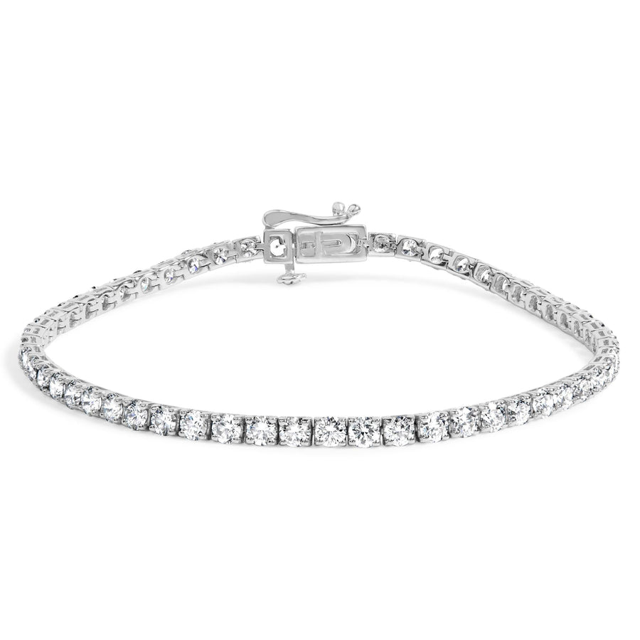 14K Gold 5.0 Cttw Lab Grown Diamond Tennis Bracelet (F-G Color, VS1-VS2 Clarity) - 7.25