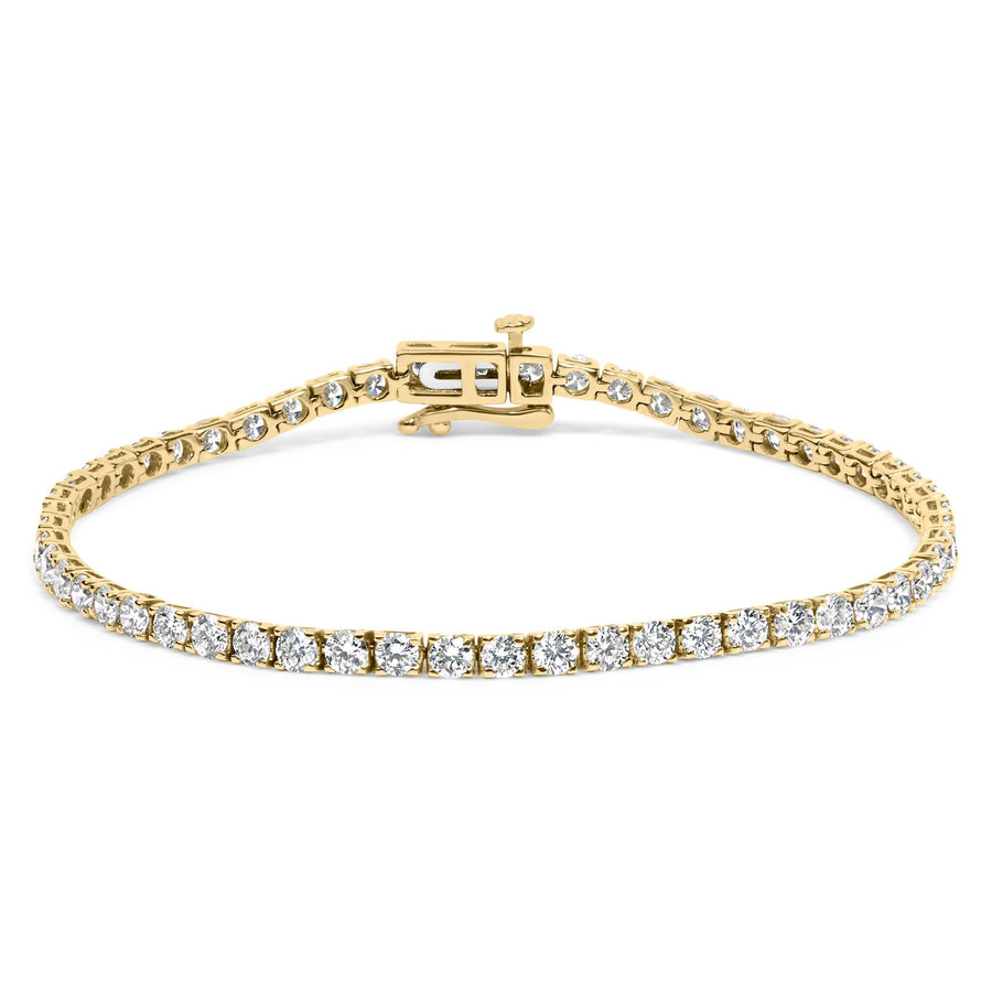 14K Gold 5.0 Cttw Lab Grown Diamond Tennis Bracelet (F-G Color, VS1-VS2 Clarity) - 7.25