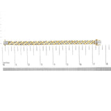 14K Yellow Gold Plated .925 Sterling Silver 3/8 Cttw Diamond Cuban Bracelet (I-J Color, I3 Clarity) - 7.25