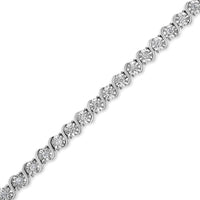 14K White Gold 1.00 Cttw Lab Grown Diamond Round Miracle Plate and 