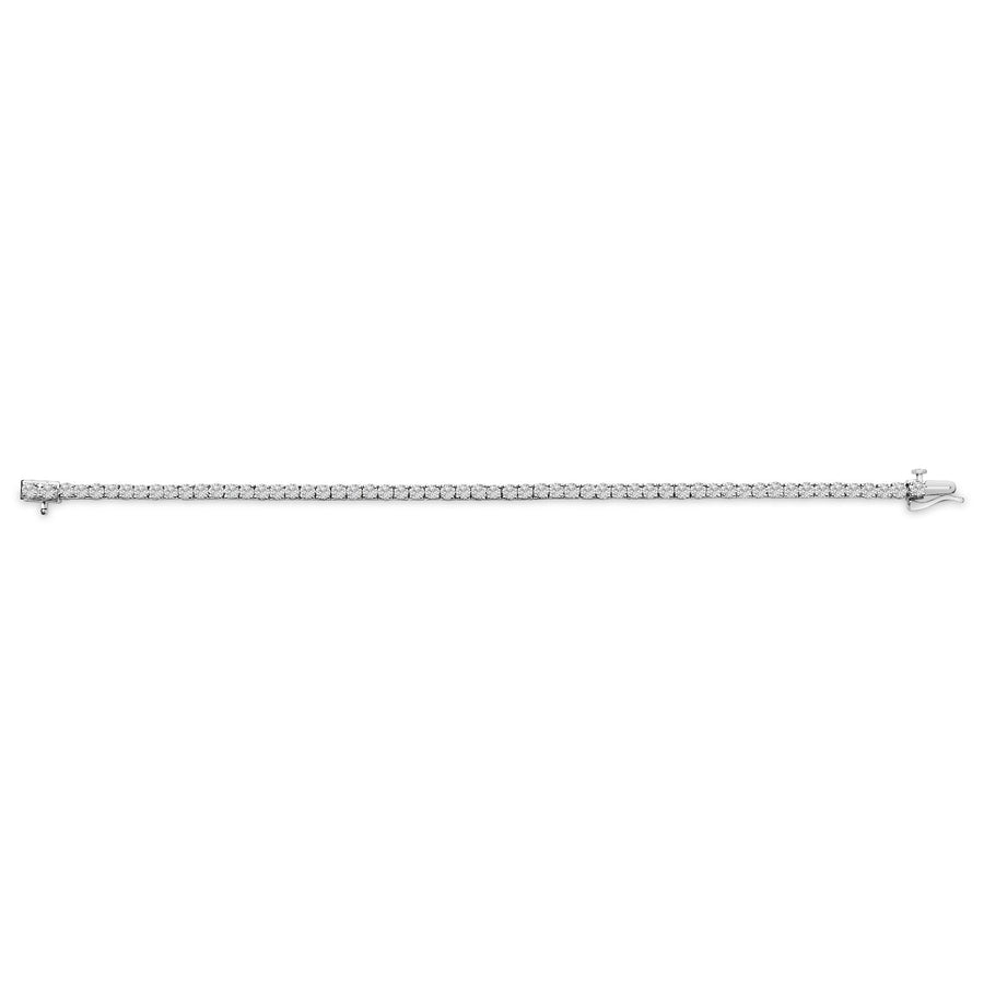 14K White Gold 6.00 Cttw Lab Grown Diamond Classic Tennis Bracelet  - 7.25