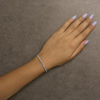 14K White Gold 6.00 Cttw Lab Grown Diamond Classic Tennis Bracelet  - 7.25