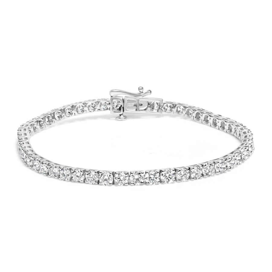 14K White Gold 7.0 cttw 4-Prong Set Lab Grown Diamond 7