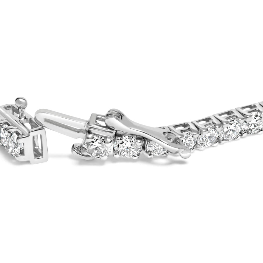 14K White Gold 7.0 cttw 4-Prong Set Lab Grown Diamond 7