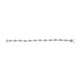 .925 Sterling Silver 1/4 Cttw Diamond Infinity Heart Link Bracelet-3 thumbnail 4