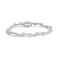 .925 Sterling Silver 2.0 Cttw Diamond Custer Link Bracelet-0