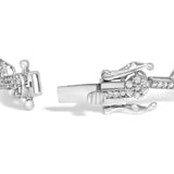 .925 Sterling Silver 2.0 Cttw Diamond Custer Link Bracelet-1 thumbnail 2