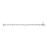 .925 Sterling Silver 2.0 Cttw Diamond Custer Link Bracelet-3 thumbnail 4
