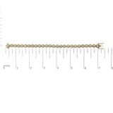 14K Yellow Gold Plated .925 Sterling Silver 3 9/10 Cttw Diamond Buttercup Style Tennis Bracelet-4 thumbnail 5