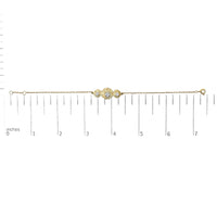 14K Yellow Gold Plated Sterling Silver 1/2 Cttw Lab Grown Diamond Rose Motif Link Bracelet