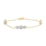 10K Yellow Gold Plated .925 Sterling Silver 2.0 Cttw Lab Grown Diamond Bezel Set Station Bracelet-0 thumbnail 1