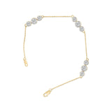 10K Yellow Gold Plated .925 Sterling Silver 2.0 Cttw Lab Grown Diamond Bezel Set Station Bracelet-3 thumbnail 4