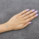 10K Yellow Gold Plated .925 Sterling Silver 1.0 Cttw Lab Grown Diamond Bezel Set Bracelet-2 thumbnail 3