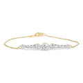 10K Yellow Gold Plated .925 Sterling Silver 1.50 Cttw Lab Grown Diamond Bezel Set Bracelet-0