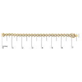 10K Yellow Gold Plated .925 Sterling Silver 2.0 Cttw Lab Grown Diamond Openwork Tennis Bracelet-4 thumbnail 5
