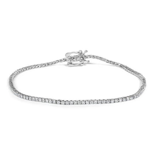 14K White Gold 1.0 Cttw Lab Grown Diamond Tennis Bracelet