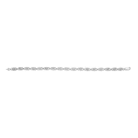 .925 Sterling Silver Diamond Accent Heart Link Bracelet (I-J Color, I3 Clarity) - 7.25