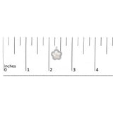 14K White Gold Mother of Pearl and 1/5 Cttw Diamond Halo Star Stud Earrings-4 thumbnail 5