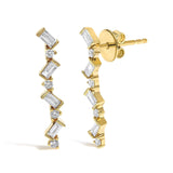 14K Yellow Gold 1/2 Cttw Diamond Zig Zag Drop Earrings (I-J Color, SI2-I1 Clarity)-1 thumbnail 2