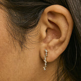 14K Yellow Gold 1/2 Cttw Diamond Zig Zag Drop Earrings (I-J Color, SI2-I1 Clarity)-2 thumbnail 3