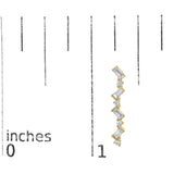 14K Yellow Gold 1/2 Cttw Diamond Zig Zag Drop Earrings (I-J Color, SI2-I1 Clarity)-4 thumbnail 5