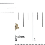 10K Yellow Gold 1/10 Cttw Diamond Triple Leaf Stud Earring (H-I Color, I1-I2 Clarity)-4 thumbnail 5