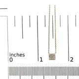 10K Yellow Gold 1/10 Cttw Round and Baguette Diamond Mosaic Composite Square 18