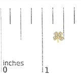 10K Yellow Gold Diamond Accent 4 Leaf Clover Stud Earrings-4 thumbnail 5